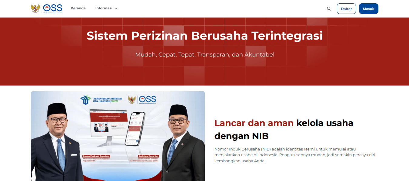 OSS RBA integrated business licensing system